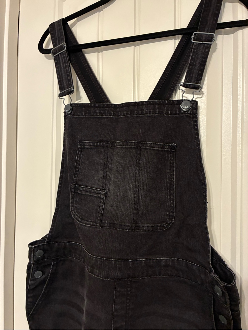 Black Denim Overalls